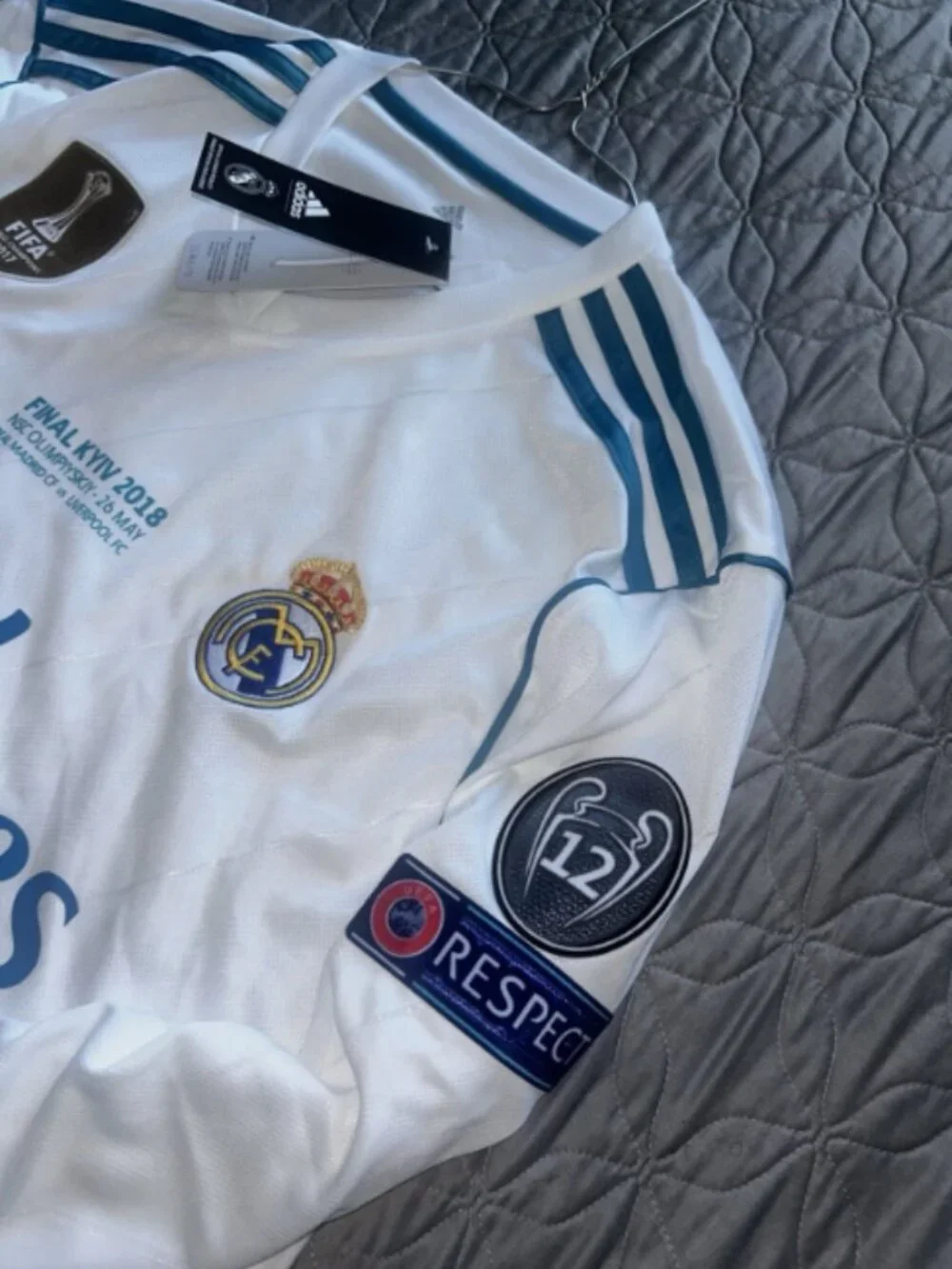 Cristiano Ronaldo #7 Real Madrid 2017/18 UCL Final Kiev Long Sleeve
